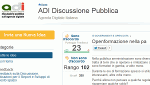 pagina della Discussione pubblica della Agenda digitale italiana (link all'idea)